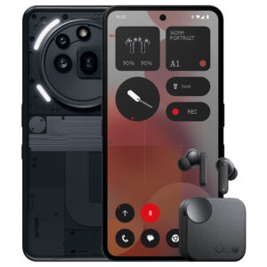 Nothing Phone (3a) Pro 5G - Mobiltelefon - 256 GB - Schwarz - Magenta Edition